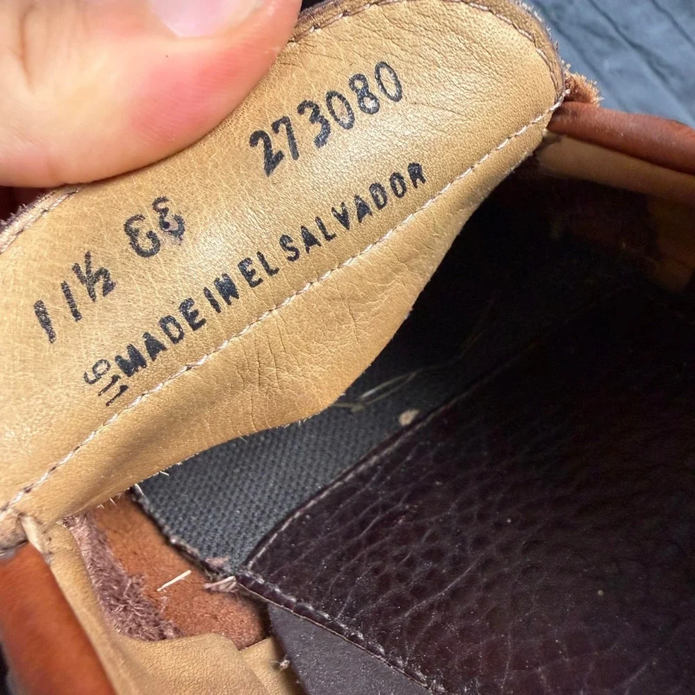 LL Bean Mens Eastport Handsewn Ranger Moc Brown Leather Boat Shoes 11.5 EE